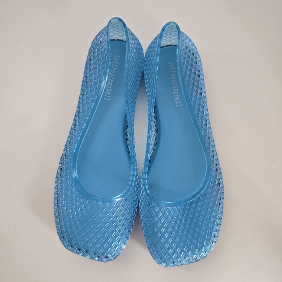 Jeffrey Campbell Suni Jelly Flats Blue Size 8 - Picture 2 of 11